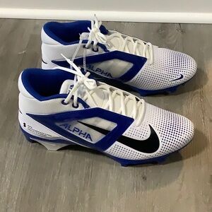 Nike alpha menace 4 pro blue & white cleats 14
